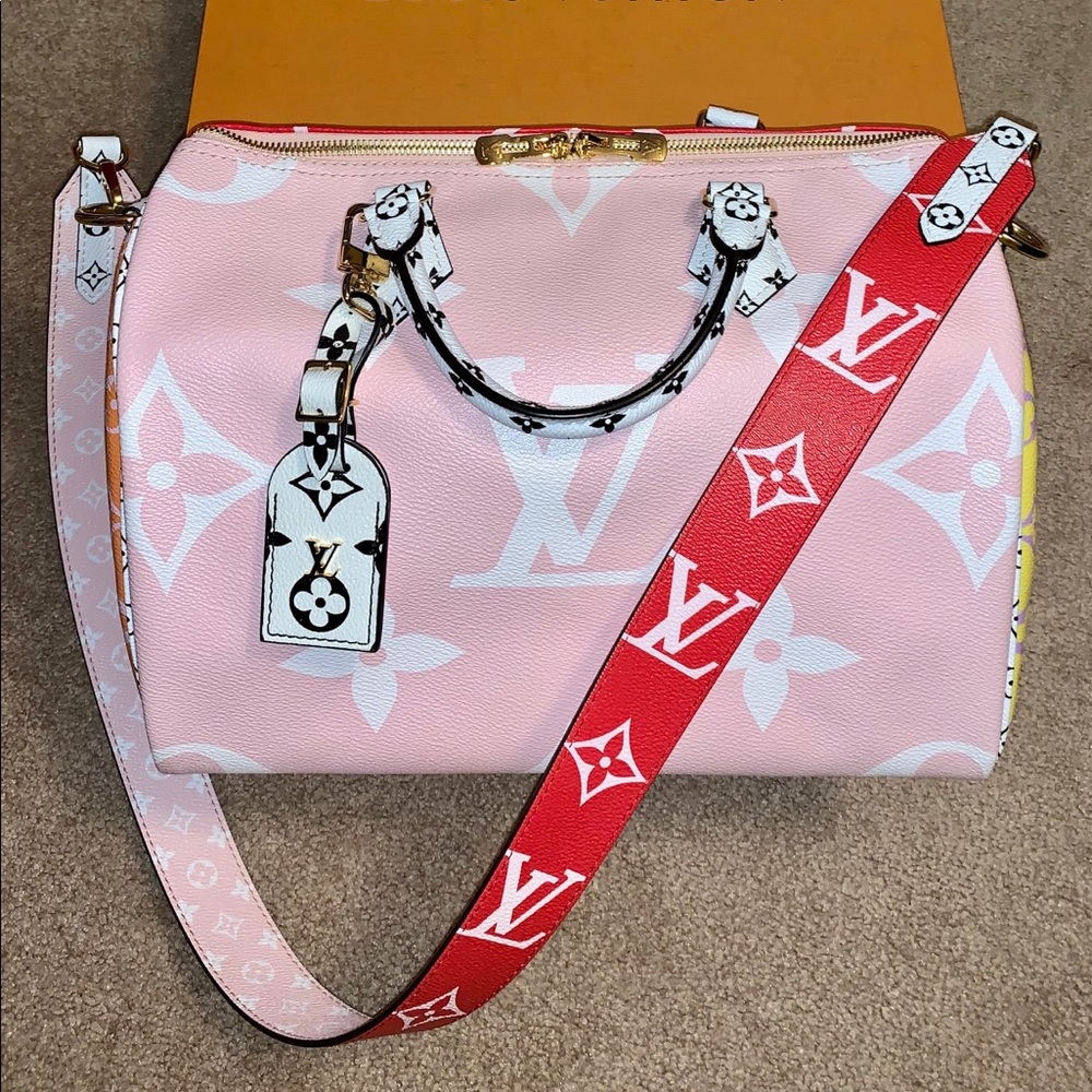 LIMITED EDITION SPEEDY B 30 GIANT MONO ROUGE/ROSE